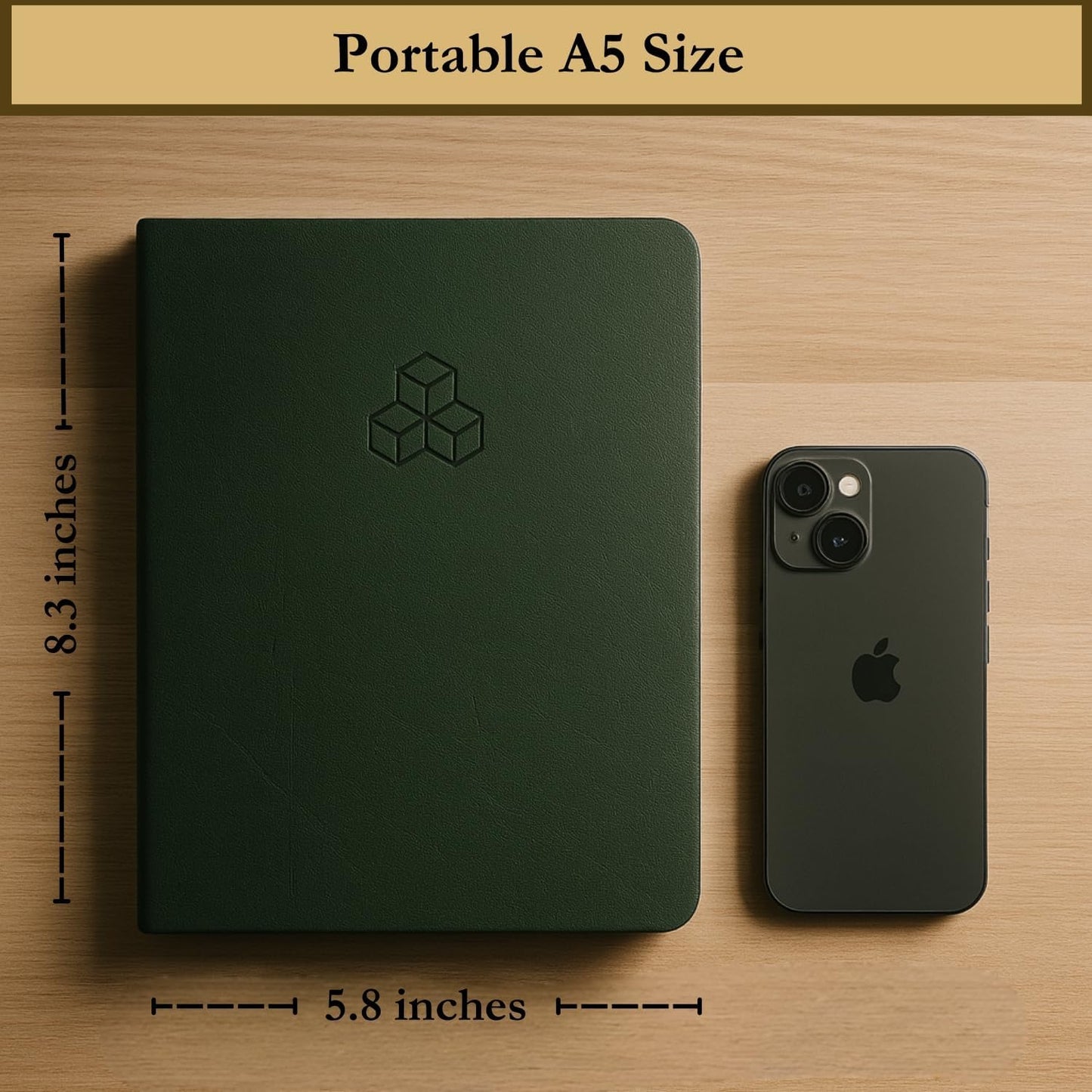Time Blocking and ADHD Planner by Refine Days. 180 Undated Pages, to Do List, Hourly Schedule, Daily and Monthly Agenda. Time Management & Productivity Notebook. A5 (Green)