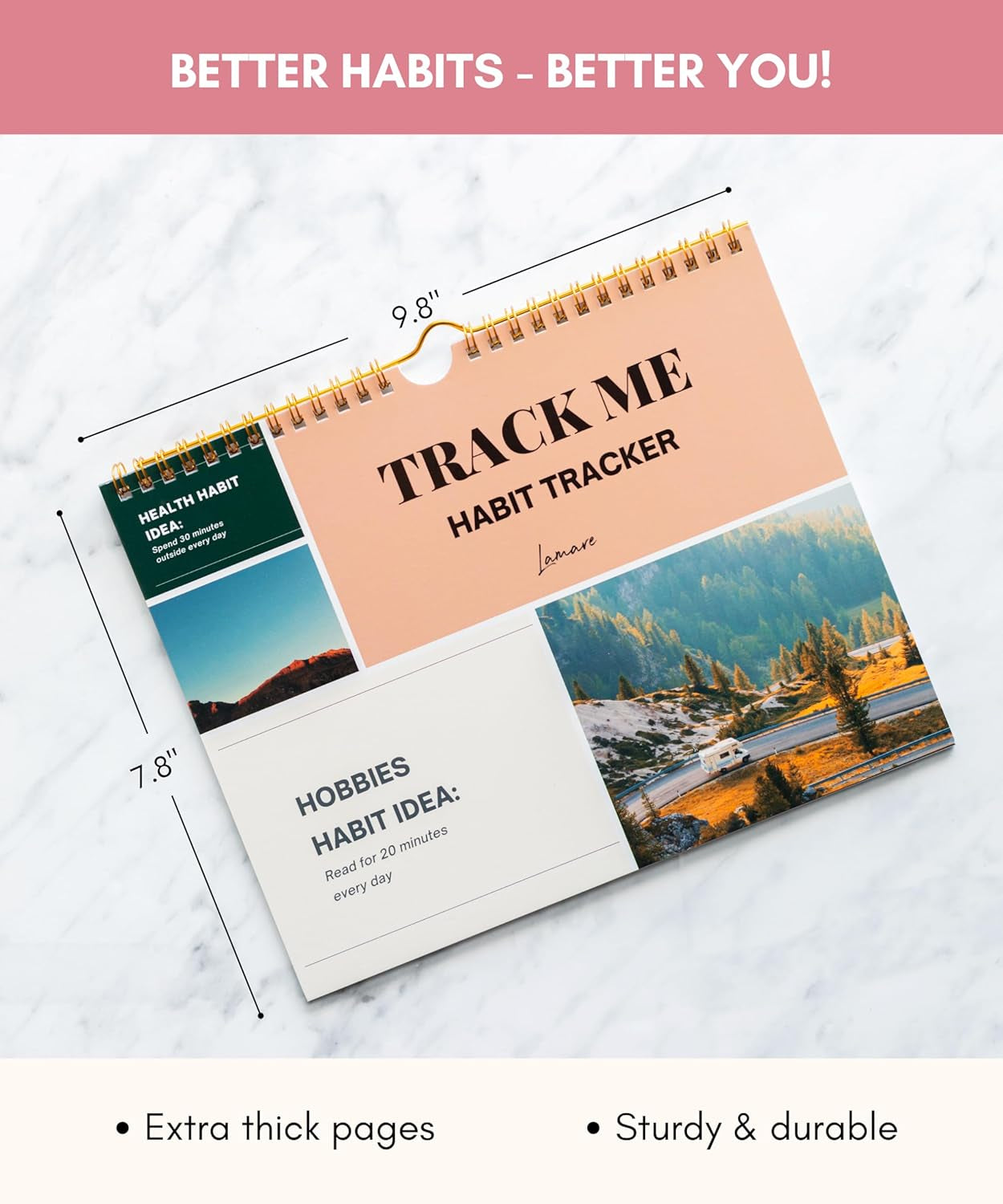 2026 Habit Tracker Calendar – Premium Daily Habit Tracker Journal and Goal Board, Workout Motivation & Productivity Tool