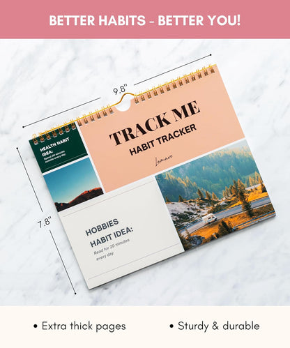 2026 Habit Tracker Calendar – Premium Daily Habit Tracker Journal and Goal Board, Workout Motivation & Productivity Tool