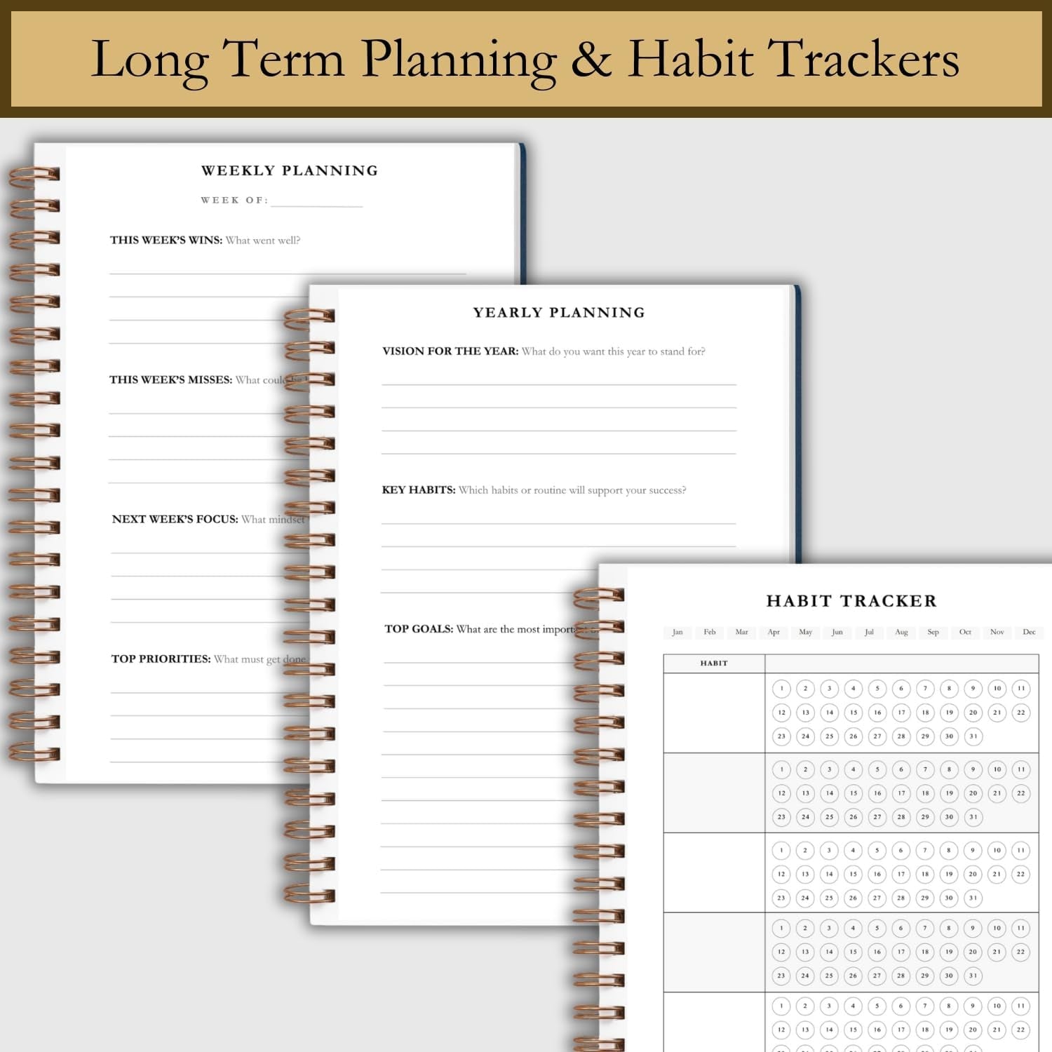 Undated Daily Planner - Time Blocking Planner & ADHD Planner. to Do List, Hourly Schedule, Daily and Monthly Agenda. Time Management & Productivity Planner. Spiral Hardcover Notebook. A4.