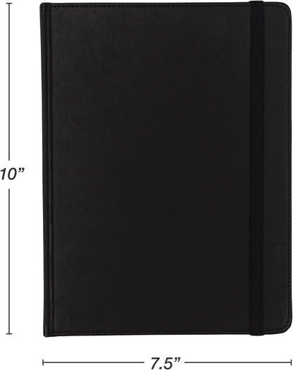 Large Hardcover Notebook, 240 Lined Notebook Pages, Black, 7.5 X 10 Inch