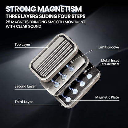 EDC Metal Fidget Slider - Fidget Toys Adults, Magnetic Fidgets for ADHD & Autism, Magnet Toys for Stress Relief Gifts