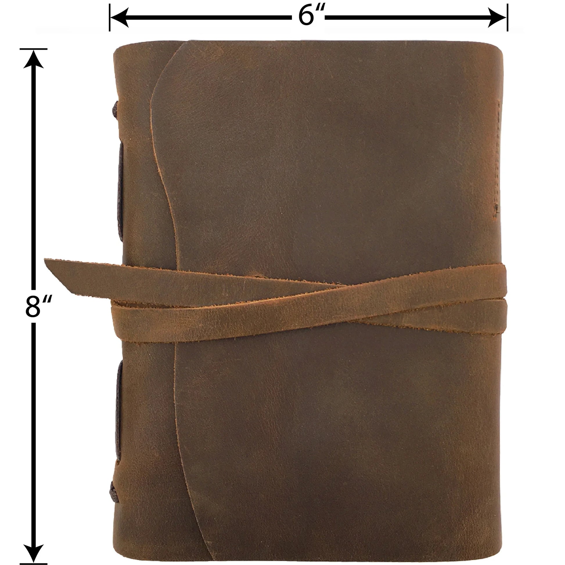 Leather Bound Journal for Men and Women, Handmade Gift Set with Genuine Leather Bookmark and Stylish Pen, Vintage and Classic, Notebook, Sketchbook, Planner, Journal and Diary (300 Pages) (8X6")
