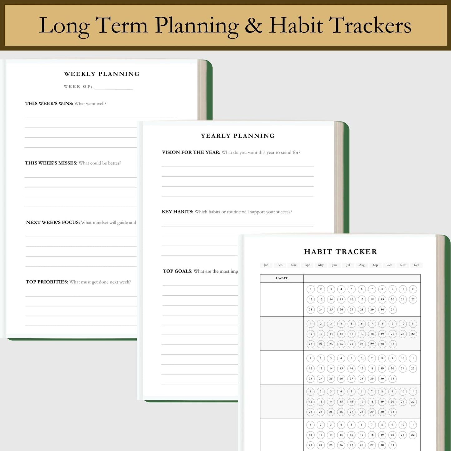 Time Blocking and ADHD Planner by Refine Days. 180 Undated Pages, to Do List, Hourly Schedule, Daily and Monthly Agenda. Time Management & Productivity Notebook. A5 (Green)
