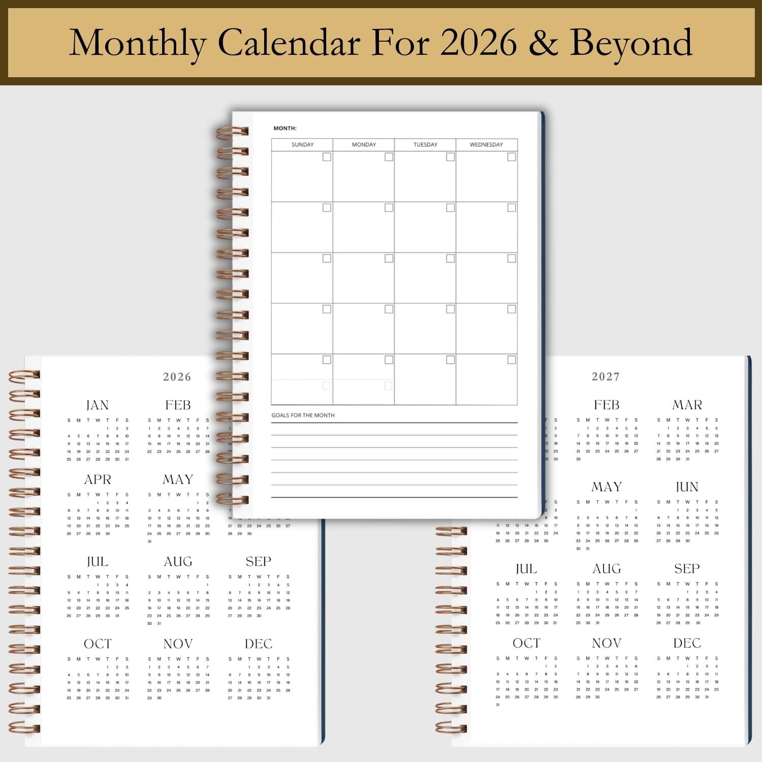Undated Daily Planner - Time Blocking Planner & ADHD Planner. to Do List, Hourly Schedule, Daily and Monthly Agenda. Time Management & Productivity Planner. Spiral Hardcover Notebook. A4.